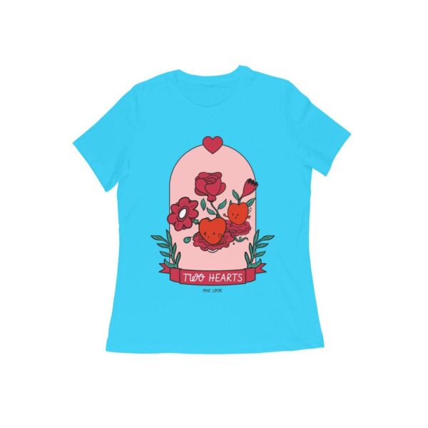 Two Hearts Women's Round Neck T-shirt - Its Clover
