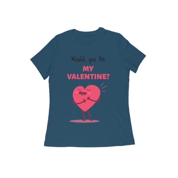 My Valentine Women's Round Neck T-shirt - Its Clover