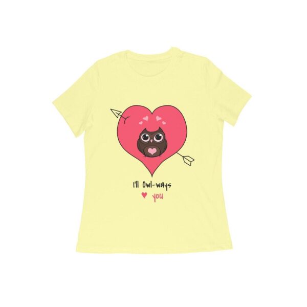 Love Owl Women's Round Neck T-shirt - Its Clover