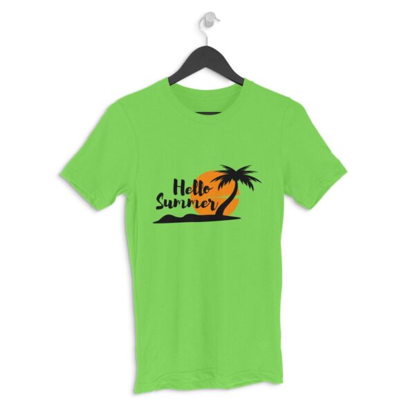 Hello Summer Men's Round Neck Half Sleeve T-shirt - Its Clover