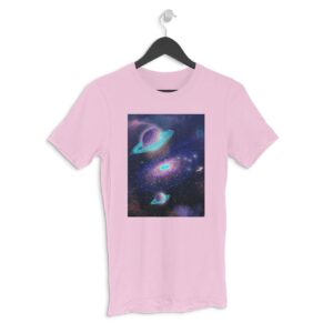 Space Men's Round Neck Half Sleeve T-shirt - Its Clover