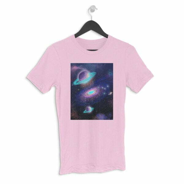 Space Men's Round Neck Half Sleeve T-shirt - Its Clover