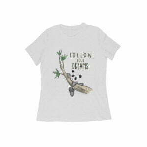 Follow your Dreams Panda Women's Round Neck T-shirt