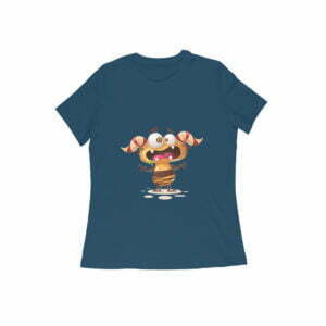Cute Monster Women's Round Neck T-shirt