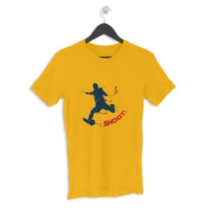 Football Shoot Men's Round Neck Half Sleeve T-shirt