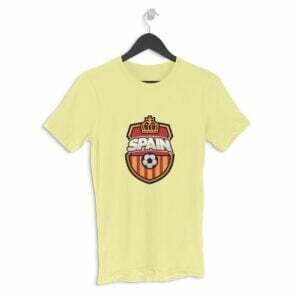 Spain Football Men's Round Neck Half Sleeve T-shirt