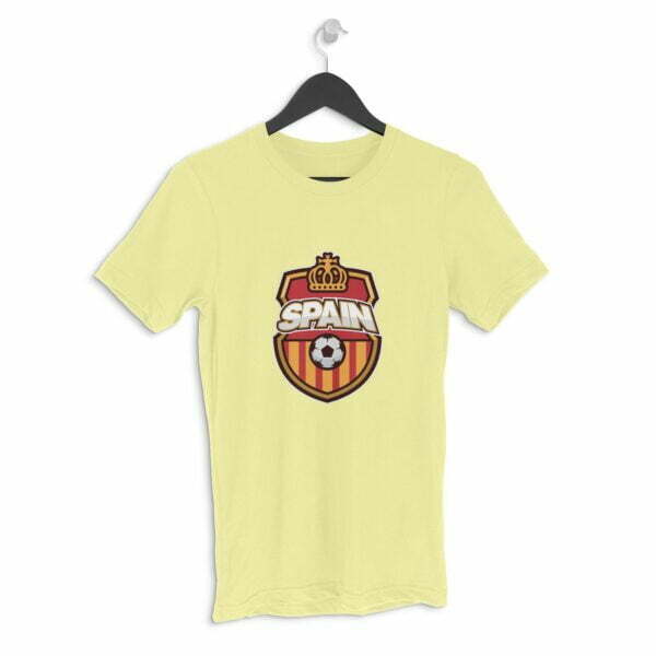 Spain Football Men's Round Neck Half Sleeve T-shirt