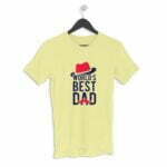 Best Dad in World Men's Round Neck Half Sleeve T-shirt its clover
