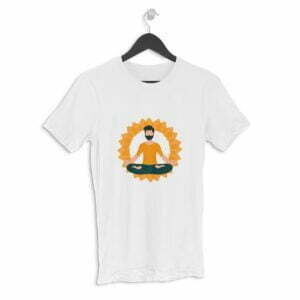 Yoga Men's Round Neck Half Sleeve T-shirt its clover