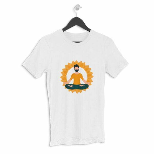 Yoga Men's Round Neck Half Sleeve T-shirt its clover