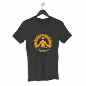 Yoga Men's Round Neck Half Sleeve T-shirt its clover