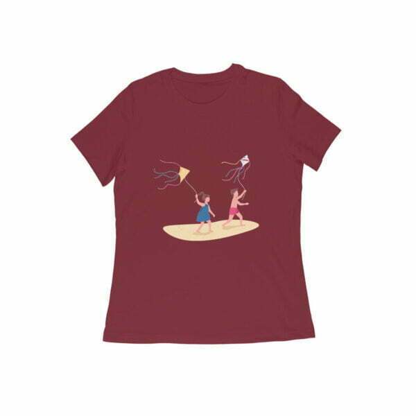 Kites Lover Women's Round Neck T-shirt its clover