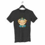Ganesha God Men's Round Neck Half Sleeve T-shirt its clover