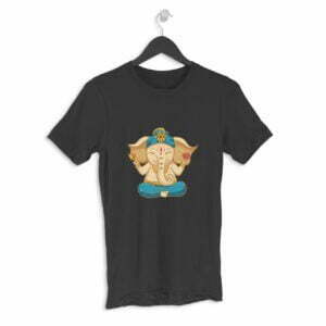 Ganesha God Men's Round Neck Half Sleeve T-shirt its clover
