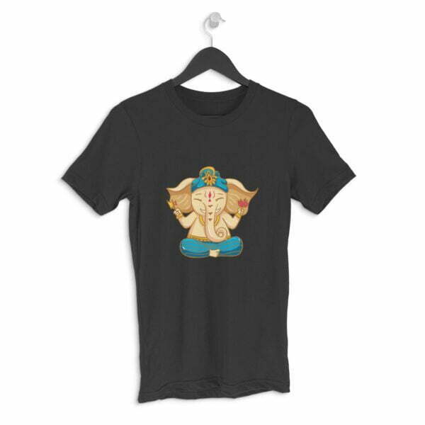 Ganesha God Men's Round Neck Half Sleeve T-shirt its clover