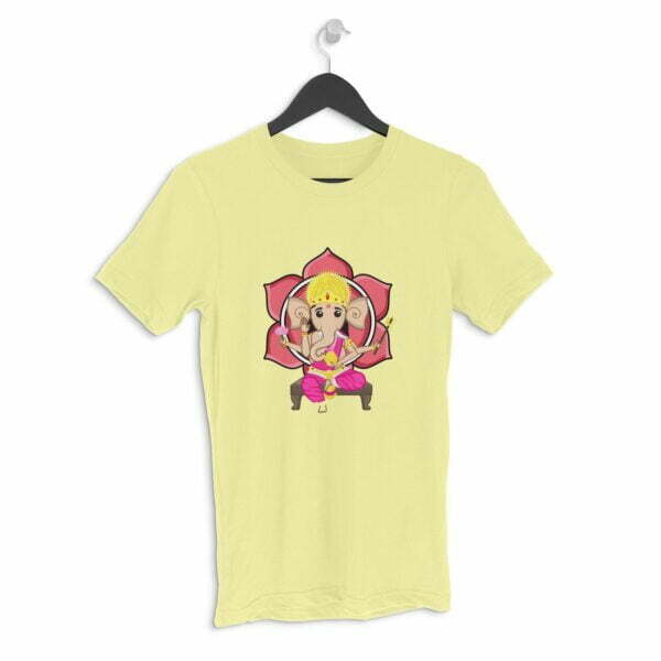 Ganesha Blessing Men's Round Neck Half Sleeve T-shirt its clover