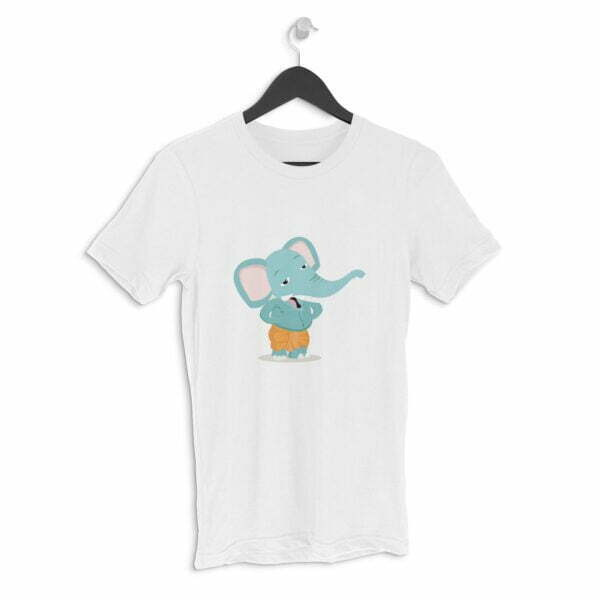 Ganesha Cuteness Men's Round Neck Half Sleeve T-shirt its clover