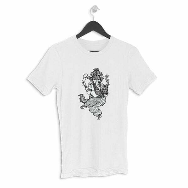 Ganesha Power God Men's Round Neck Half Sleeve T-shirt its clover