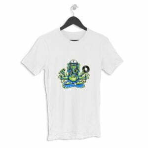 Ganesha Music Style Men's Round Neck Half Sleeve T-shirt its clover