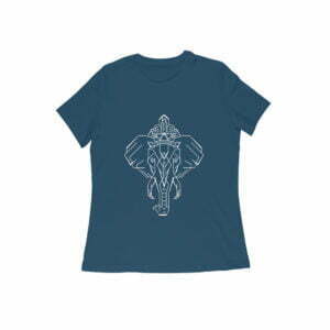 Ganesha Art Women's Round Neck T-shirt its clover