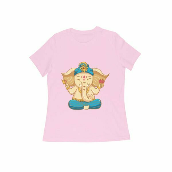 Ganesha God Women's Round Neck T-shirt its clover