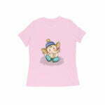 Cute Ganesha God Women's Round Neck T-shirt its clover