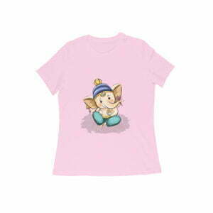 Cute Ganesha God Women's Round Neck T-shirt its clover