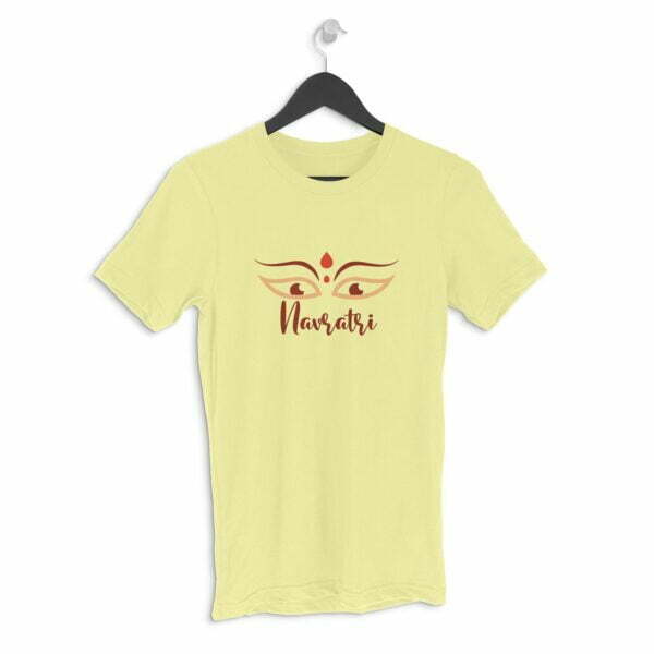 Navratri Durga Men's Round Neck Half Sleeve T-shirt its clover