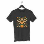 Durga Maa Men's Round Neck Half Sleeve T-shirt its clover