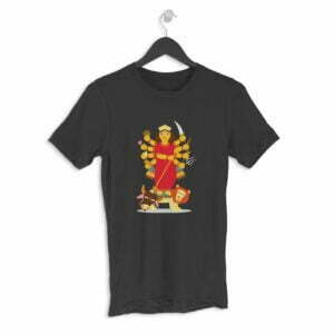 Jai Maa Durga Men's Round Neck Half Sleeve T-shirt its clover