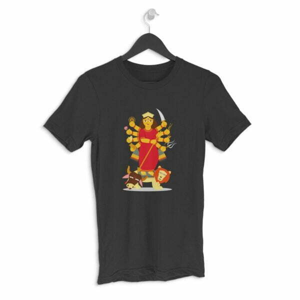 Jai Maa Durga Men's Round Neck Half Sleeve T-shirt its clover