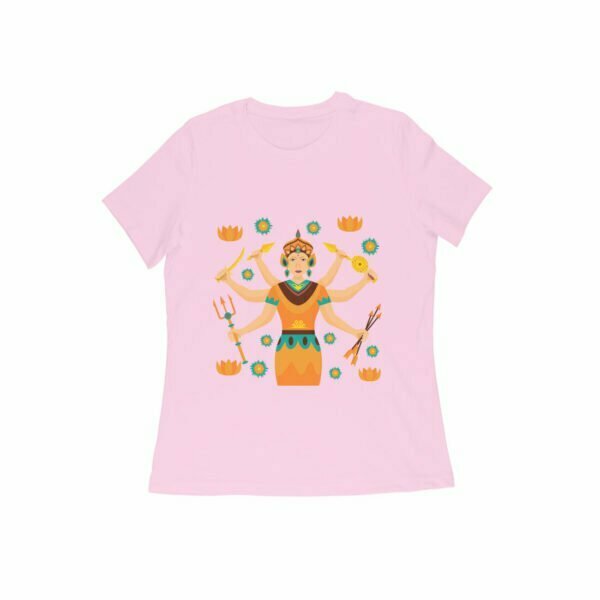 Durga Devi Women's Round Neck T-shirt its clover