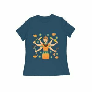 Durga Devi Women's Round Neck T-shirt its clover