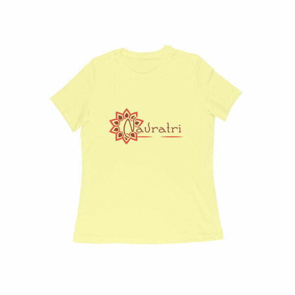 Navratri Style Women's Round Neck T-shirt its clover