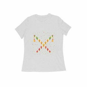 Navratri Dandiya Women's Round Neck T-shirt its clover