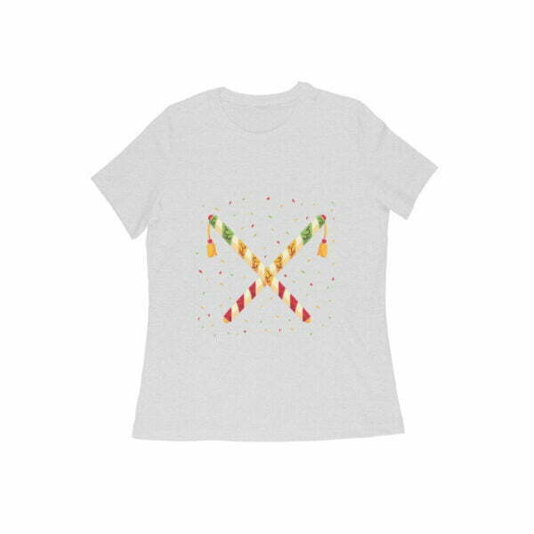 Navratri Dandiya Women's Round Neck T-shirt its clover