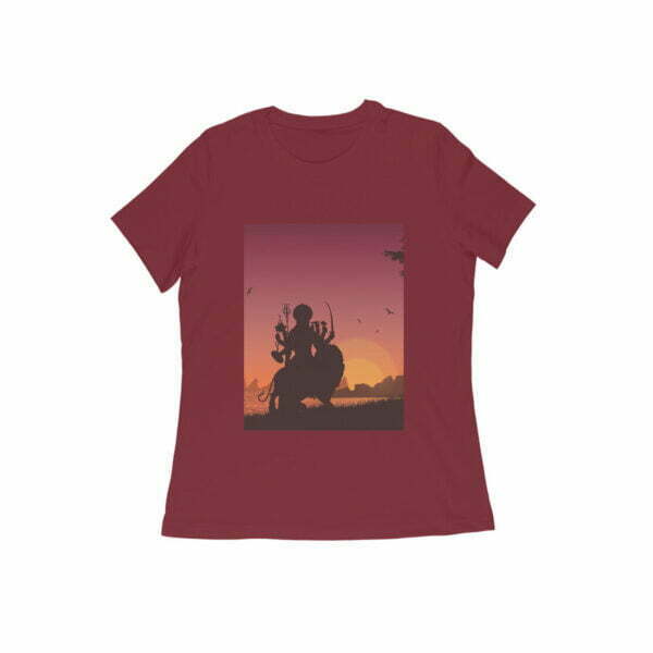 Navratri Durga Maa Women's Round Neck T-shirt its clover