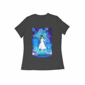 Blue Leaf Women's Round Neck T-shirt