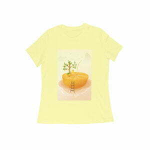 Orange Women's Round Neck T-shirt