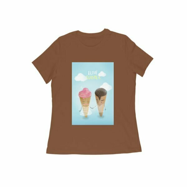Icecream Summer Women's Round Neck T-shirt its clover