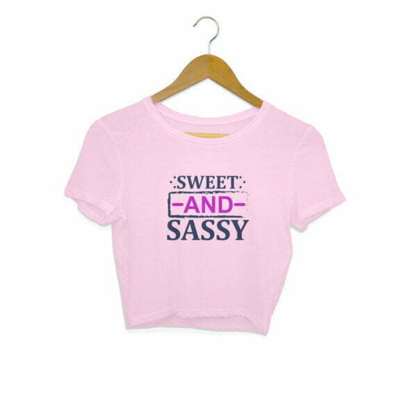 Sweet and Sassy Women's Crop Top its clover
