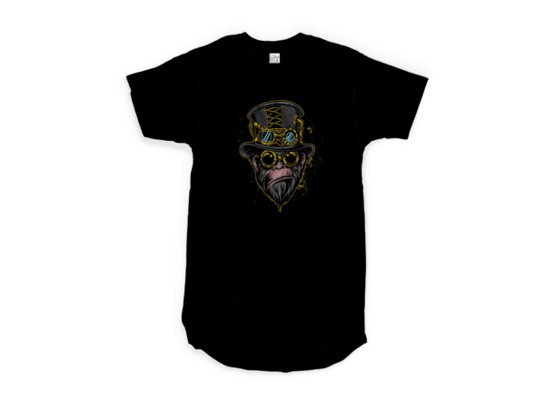 Cool Ape Men's Round Neck Longline Curved T-shirt - Its Clover
