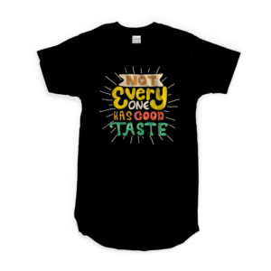 Cool Quote Men's Round Neck Longline Curved T-shirt