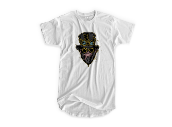 Cool Ape Men's Round Neck Longline Curved T-shirt - Its Clover