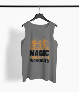Workout Believe Round Neck Vest - Its Clover