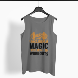 Workout Believe Round Neck Vest - Its Clover
