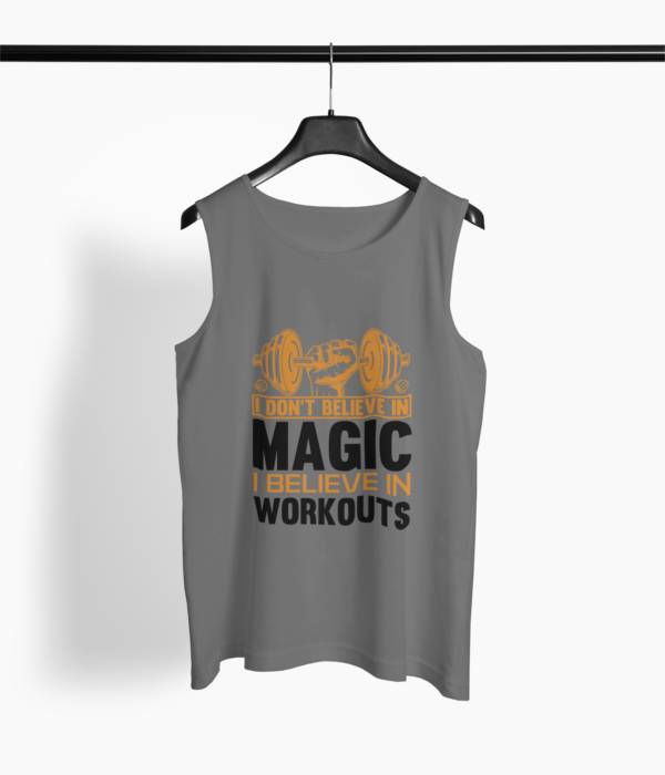 Workout Believe Round Neck Vest - Its Clover