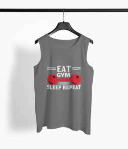 Gym Quotes Round Neck Vest - Its Clover