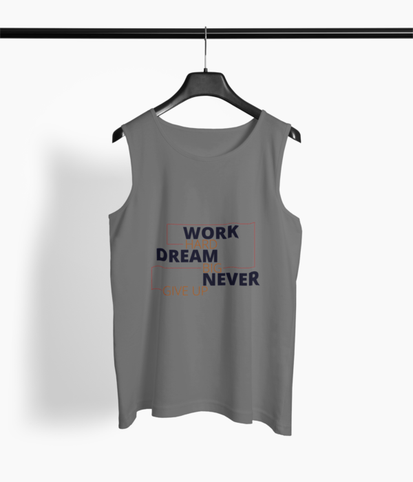 Work Hard Quote Round Neck Vest - Its Clover