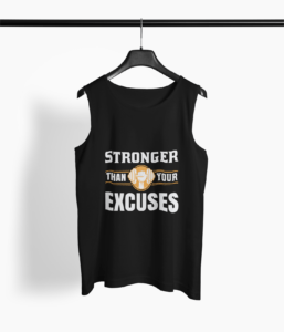 Exercise Quote Round Neck Vest - Its Clover